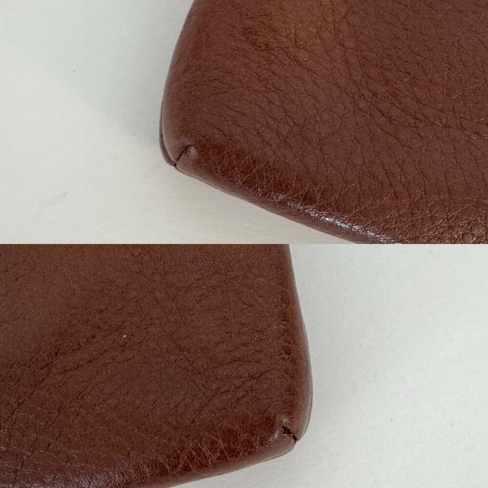 Coach Vintage Double Zipper Brown Pebble Leather Wristlet Wallet - Picture 7 of 15